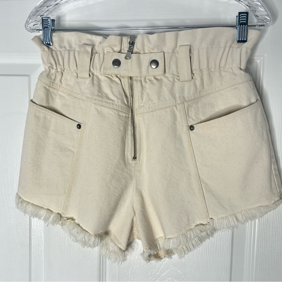 Sea New York Cream Cotton Denim Cutoff Phillipa Shorts Sz 4 - Picture 8 of 9